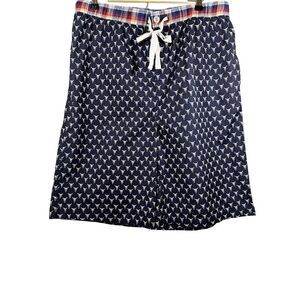 CREMIEUX Men's Cotton Cow Skull Lounge Sleep Shorts Blue Size Large Tall